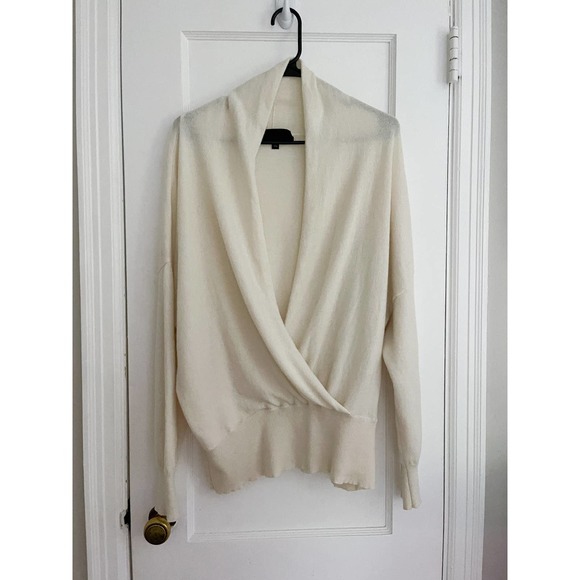 Nili Lotan Lakota Cashmere Sweater in Ivory Size Large - Picture 6 of 11
